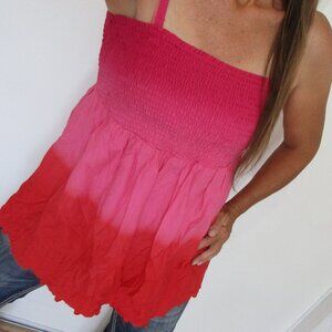 New LANE BRYANT Tank Top Size 14 (XL) Pink/Red Ombre
